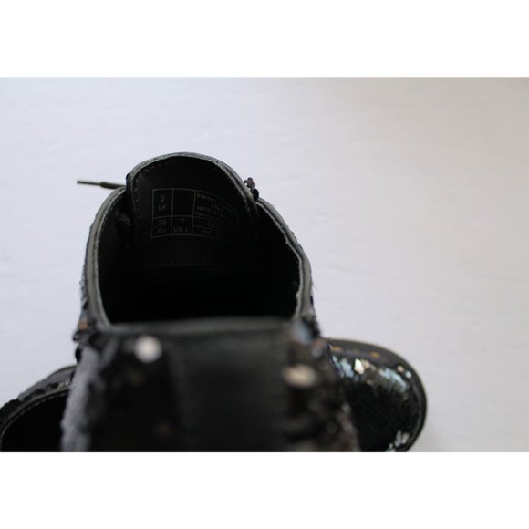 Dr. Martens 1461 Sequin Shoes Black Silver Size 7 - Picture 8 of 9